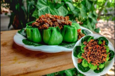 Easy Steamed Bok Choy with Chopped Pork and Cellophane Noodle/Chinese Cabbage Recipe