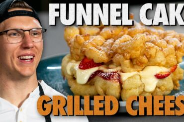 Funnel Cake Grilled Cheese Sandwich Recipe | Mythical Kitchen