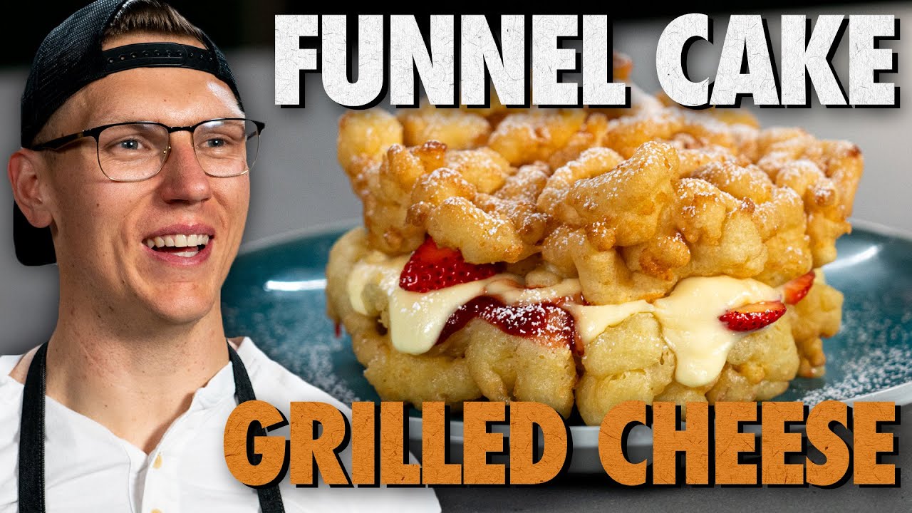 Funnel Cake Grilled Cheese Sandwich Recipe | Mythical Kitchen Funnel Cake Grilled Cheese Sandwich Recipe | Mythical Kitchen
