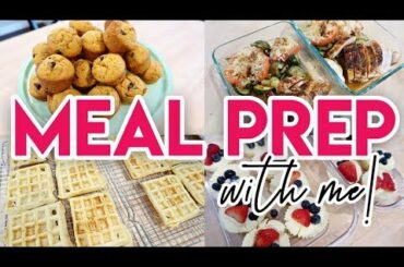 🤩 EASY MEAL PREP! 🍓 KETO CHEESECAKE 🍗 CHICKEN SALAD 🧇 FREEZER WAFFLES + PUMPKIN MUFFINS