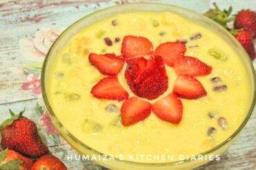 Fruit Custard Recipe | How to make Fruit Custard at home | Quick Dessert Recipe | Healthy Recipes