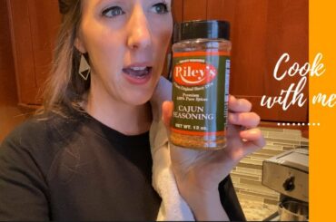 Cook With Me // Simple, Healthy Meal // Cajun Shrimp and Sausage Vegetable Skillet