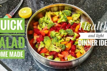 Quick Home Made Side Salad | Healthy and Light dinner ideas for vegetarian | Pooja Special
