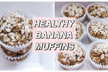 Healthy Vegan Banana Muffins (Oil Free, No Flour)