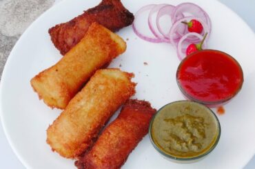 Potato bread pockets/ vegetable bread pockets/ bread ka nashta/ snacks recipe