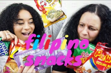 Tasting Filipino Snacks for the FIRST TIME Mukbang
