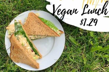 Lunch Meal Prep Quick & Easy - Vegan Tuna Sandwich