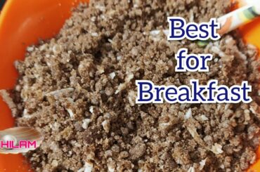 Tasty and Healthy Breakfast Recipe | How to make Ragi Puttu |  Ragi recipes in Tamil