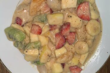 Cream fruit salad recipe | fruit chaat with cream | yummy chaat | fruit salat by aim life