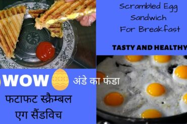 फटाफट एग सैंडविच | Tasty and Healthy Scrambled Egg Sandwich for Snacks | ऐसे बनाये अंडा सैंडविच