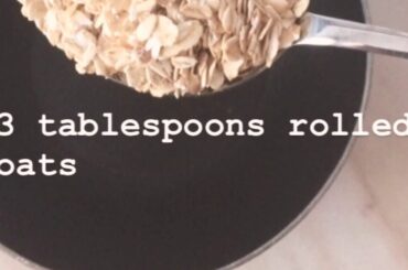 Easy healthy meal with rolled oats