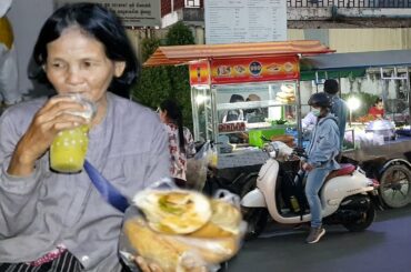 ទិញនំប័ុងប៉ាត់តេជូនលោកយាយលក់បន្លែរុញរទេះពិសារ/Healthy Sandwich Recipes/Grilled bread recipe