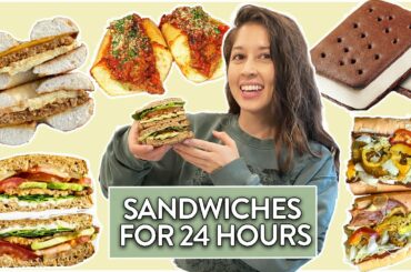 Eating Only SANDWICHES for 24 Hours!