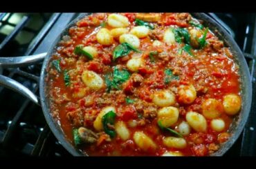 Easy Dinner ideas kids will love! Plant based Gnocchi "Spaghetti"