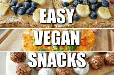 3 EASY VEGAN SNACK RECIPES | WHEN ON THE GO