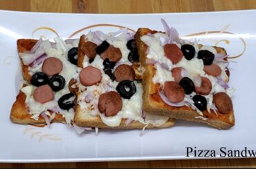 Spicy Bread Pizza Recipe | Pizza On Tawa | Pakistani /Indian Easy Breakfast Recipe