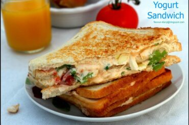Yogurt Sandwich recipe | Quick breakfast recipe | Flavour Diary