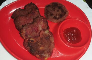 Healthy recipes heart shaped ragi vegetable cutlet/evening snack recipe/kids special/