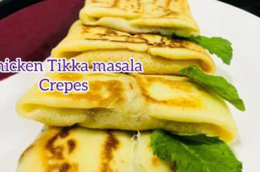 Breakfast recipe Chicken Tikka masala Crepe | Easy kids favorite Lunch or Snack recipe