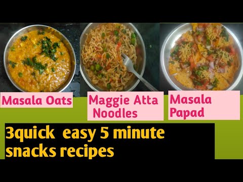3 Quick & Healthy Evening Snacks|Non Fried Snack Recipes,| Just 5 Minute Quick Snack Recipes| Veg 3 Quick & Healthy Evening Snacks|Non Fried Snack Recipes,| Just 5 Minute Quick Snack Recipes| Veg