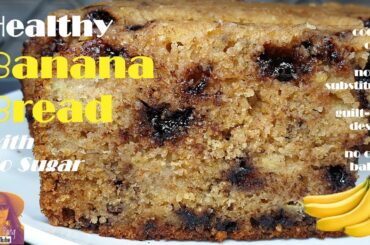 EASY RICE COOKER CAKE RECIPES:   Healthy Banana Bread with No Sugar  | No Butter | No Oven