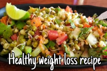 Sprouted moongdal salad|sprouts salad for weight loss|ಹೆಸರುಕಾಳು ಸಲಾಡ್.. Quick and easy recipe.