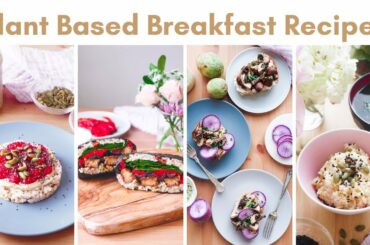 PLANT BASED BREAKFAST RECIPES ≫ Healthy vegan meal idea 4 ways! Easy and quick | breakfast on the go