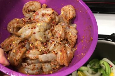 Best shrimp fajitas for lunch/dinner easy and healthy!!🌶