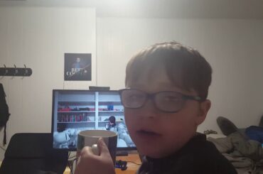 Lucas makes Robot salad delicious food for me