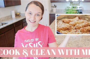 COOK & CLEAN WITH ME // DINNER IDEA // SPEED CLEANING