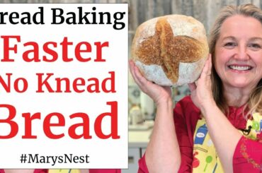 Faster No Knead Bread - Beginner Crusty Artisan Bread Recipe