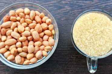 1 Cup PEANUT and 1 Cup RICE makes a perfect healthy snacks in just 5 minutes/Oil free snacks recipe