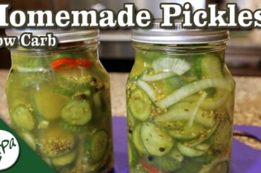 Sweet and Spicy Pickles – Easy Homemade Bread and Butter Pickles – Low Carb Keto Recipe