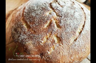 HOW TO MAKE BREAD WITH NO RECIPE CORNBREAD SOURDOUGH STARTER VEGAN  | Connie's RAWsome kitchen