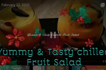 Fruit Salad|Summer special yummy,tasty & chilled Custard Fruit salad