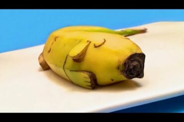 How to Make a Sleeping Banana Dog / Fun Snacks for Kids, Garnish, Party Ideas