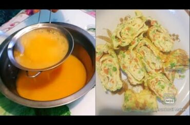 Vegetarian Recipe / Egg Roll with mixed vege / easy&healthy /Vegetarian food / healthy food