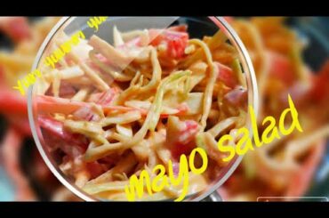 Yummy Mayo salad . 2 minut salad recipe. instant,👌 fast and healthy also.☺️