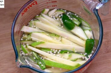 How To Make Gut Friendly (Probiotic Rich) Salted Mangoes - Pickled Mango Recipe | Skinny Recipe