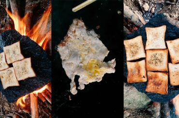 Bread Toast on the Rock of the Forest Cave