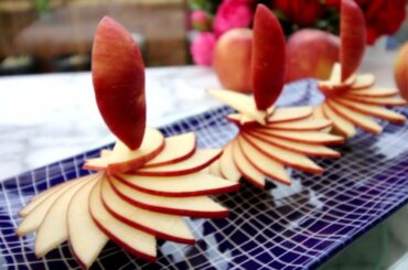Super Salad Fruit Decoration Ideas - Apple Carving Garnish