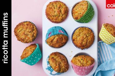 Carrot, zucchini & ricotta muffins