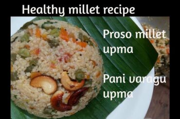 Proso millet upma | Panivaragu millet Upma | Healthy millet recipes