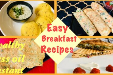 Easy Breakfast Recipes | 5 minute Spicy Crepe Recipe | Easy Rava Idli Recipe | Easy Sandwich Recipe