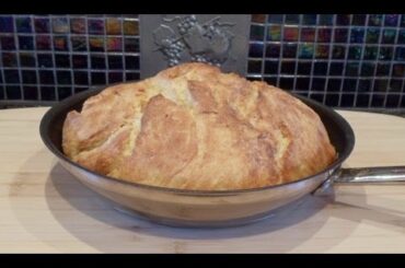 Easy No-Knead Bread Baked in a Skillet (No Dutch Oven... No Problem)