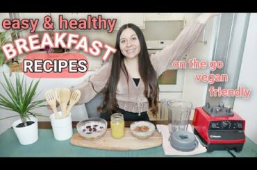 EASY & HEALTHY BREAKFAST RECIPES😋 ON THE GO CHIA PUDDING, OVERNIGHT OATS & SMOOTHIE🌱VEGAN FRIENDLY