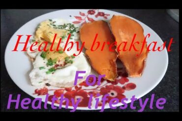 Sweet potato toast and eggs/Healthy breakfast
