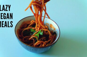 Easy & Lazy Vegan Recipies! Healthy Meal Ideas for Students! Quick and Cheap