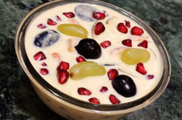 Fruit Custard Recipe/ How To Make Custard In Hindi/ Healthy Dessert Recipe/ Custard Recipe