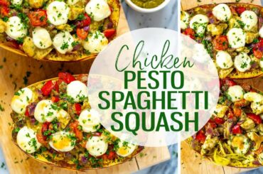 Chicken Pesto Spaghetti Squash